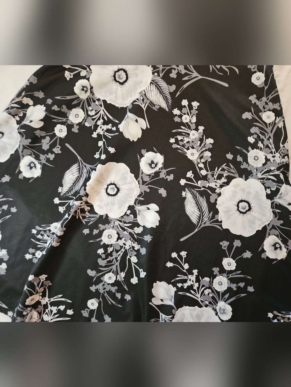 NWT Helyo Womens Black & White Floral Fit & Flare Short Sleeve Dress Size Medium - Picture 5 of 15